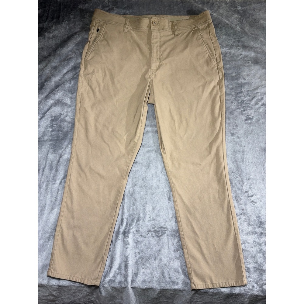 Weatherproof Vintage Mens Performance Flex Regular Taper Pants Tan 38x30 1841928